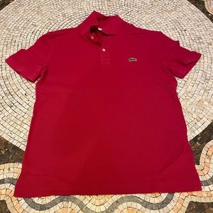 Lacoste Red Slim Fit Polo